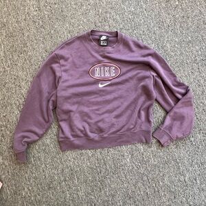 XS Purple Nike Semi Cropped Oversized Sweatshirt